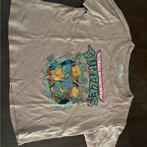 Nickelodeon Brown Tee with Teenage Mutant Ninja Turtles Logo